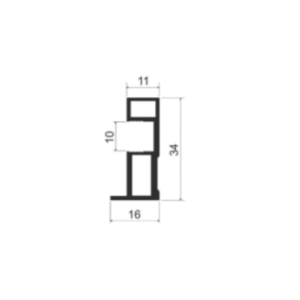 Профиль ручка ГРАЦИЯ Белый глянец 5,4 м (узкая системы) (12)