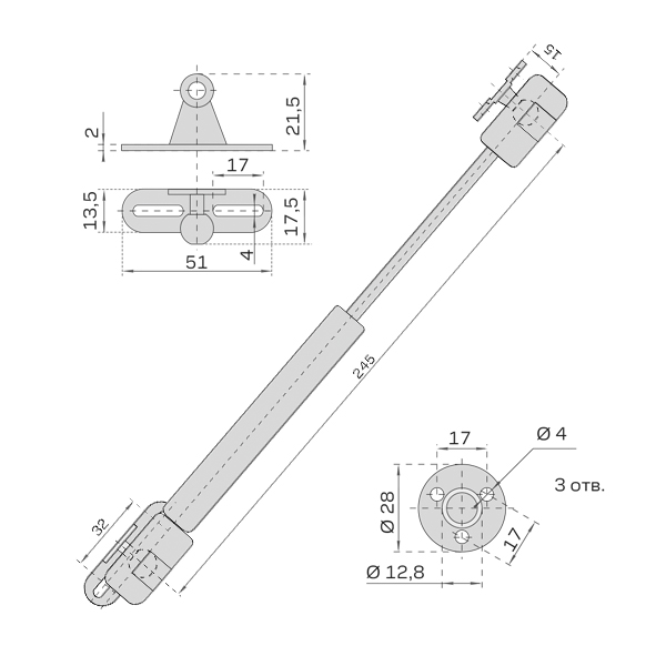 Газ лифт  80N (100)